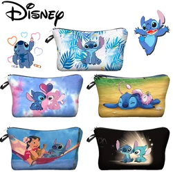 Disney Anime Lilo&Stitch Makeup Bag Cartoon Stitch Printed Pattern Storage Bag Portable Multi Purpose Toilet Travel Bags