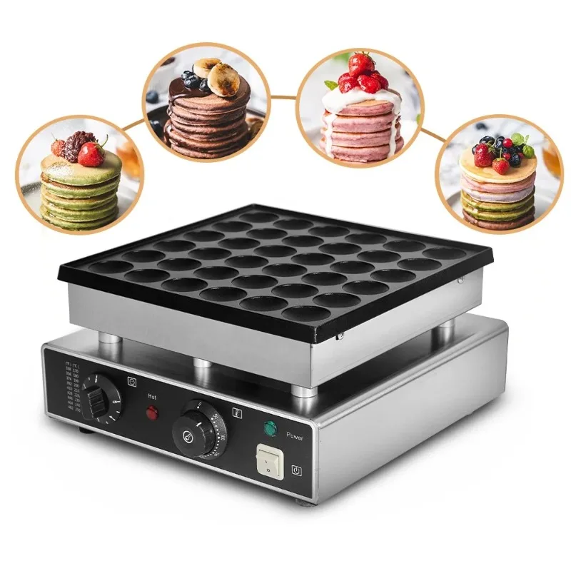 Snack Machines Commercial Poffertjes Making Waffle Makers Machine Electric Mini Pancake Maker With 36 Holes