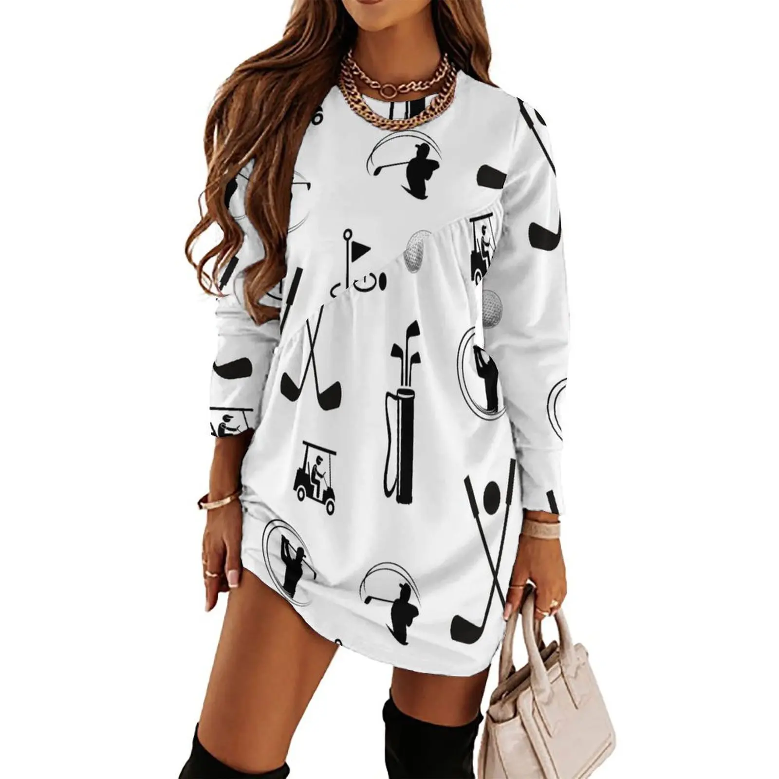 

Golf Long Sleeved Dress summer dresses womens 2024 Women"s long dress dress women summer 2024 women summer