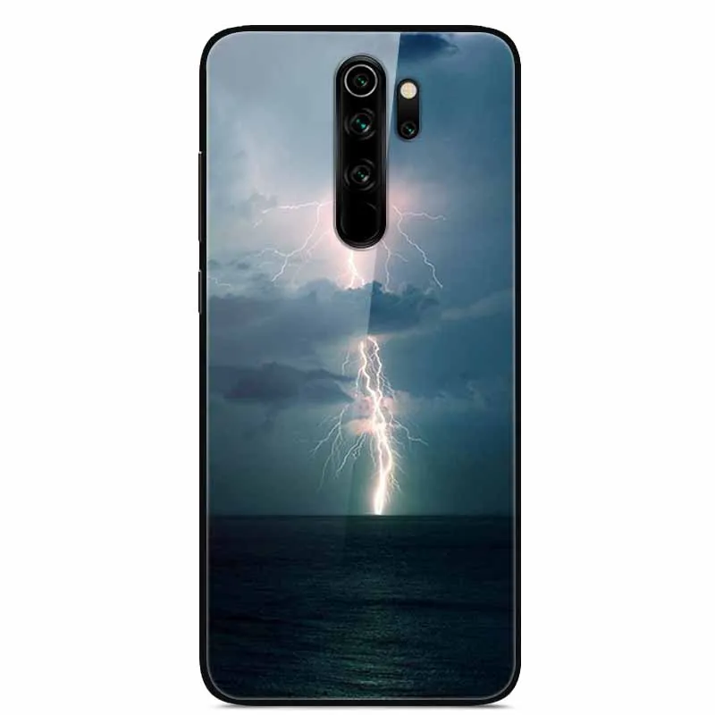Tempered Glass Phone Cases for Xiaomi Redmi Note 8 9 Pro 8T 8Pro 9 9S 7 Note9 9Pro Note8 8pro Cover Hard PC Back Coque Shells