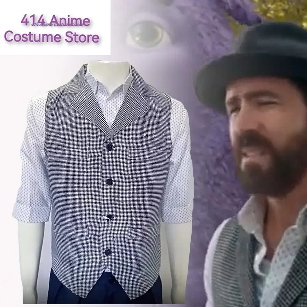 

IF Movie Jack The Man Upstairs Grey Suit Vest Cosplay Bea Women Top Pants Set Party Carnival Halloween Fancy Dress Costume
