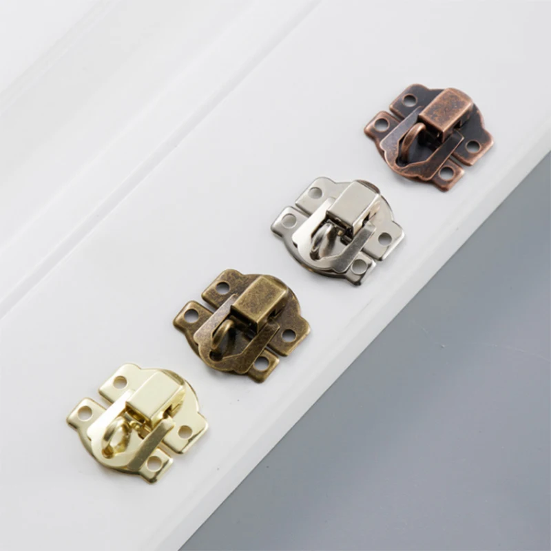 2PCS Retro Yuanbao Buckle Jewelry Box Iron Sheet Can Hang Lock Thick Buckle Wooden Box Gift Box Buckle Luggage Accessories