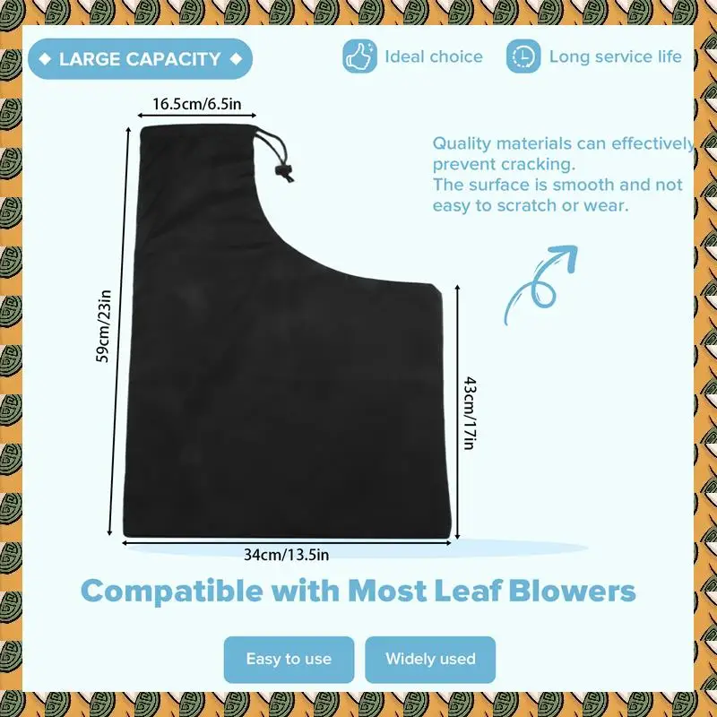 

A77I Leaf Blower Bag Zippered Bottom Dump Leaf Blower Vacuum Bag Collect Leaf For Garden Lawn Fits Blowers Vacuums