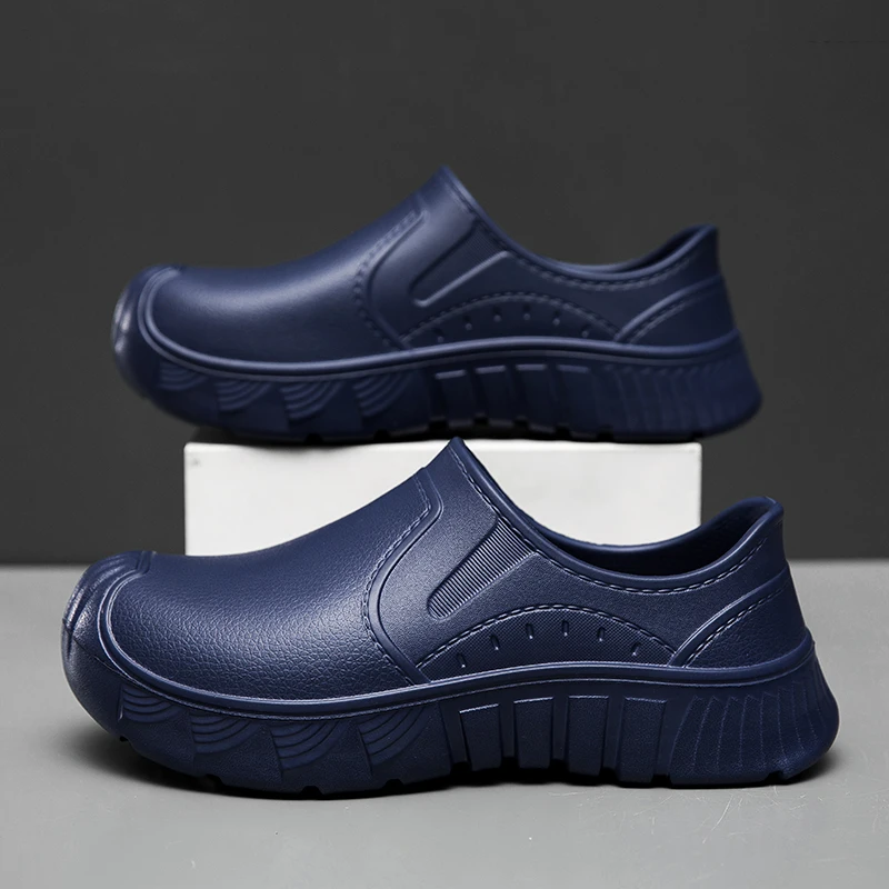 EVA Anti-slip Outsole Rain Shoes Short Tube Water /Kitchen Rubber Shoes Overshoes Car Washing Fishing Couple Shoes view 5