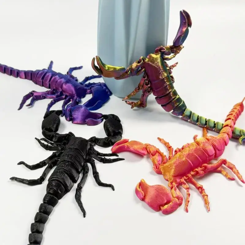 3D Printed Simulation Hinge Scorpion Animal Model Prank Prop Large Scorpion Desktop Decoration Small Gift Articulated Ornament