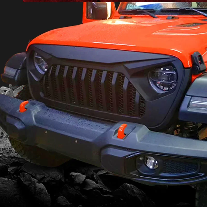 ABS Front Racing Grill Cover Decoration Accessories for jeep wrangler JL 2018-2019 Front Grille Mesh Grill Modified Parts