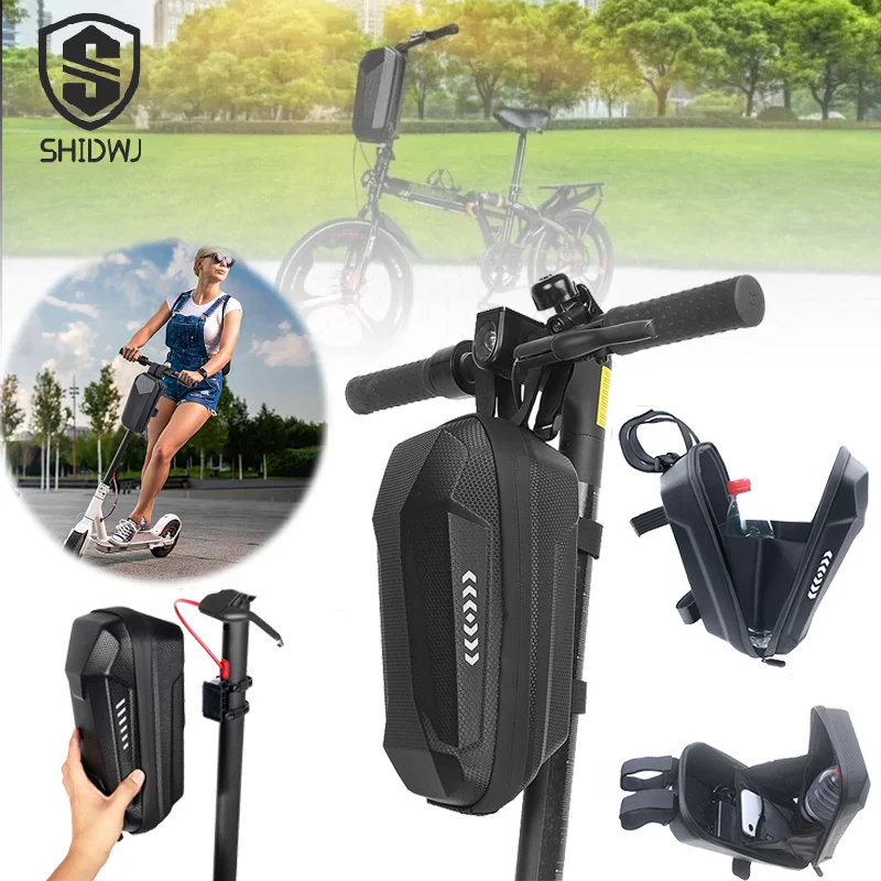 

Rainproof Electric Scooter Bag Large Capacity E-Bike Handlebar Mounted Bags Waterproof Scooter Storage Bag Hard Shell Organizer