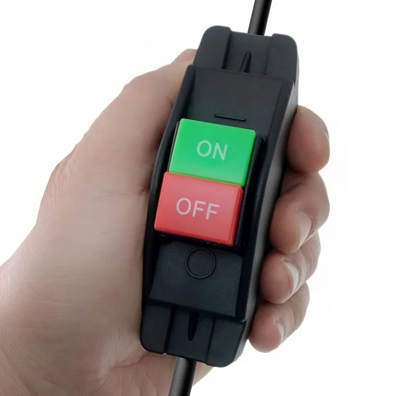 

14A Inline Cord Switch 2 Pole 4 Pin Max AC/DC 250V Heavy Duty Big Button Push To On/Off