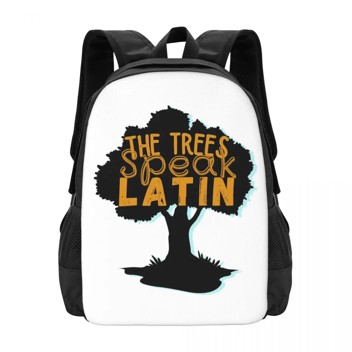 

The Trees Speak Latin Backpack Hot Sale Daypack Large Capacity Boys Girls BookBag School Bag Shoulder Bags for Men Women