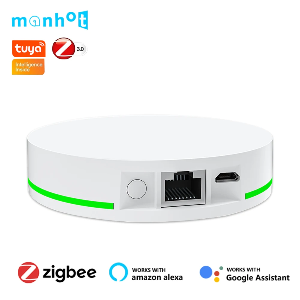 Tuya ZigBee3.0 Wired Gateway Hub Smart Home Bridge APP Remote Control Controller for Smart Life Smart Things Alexa Google Home