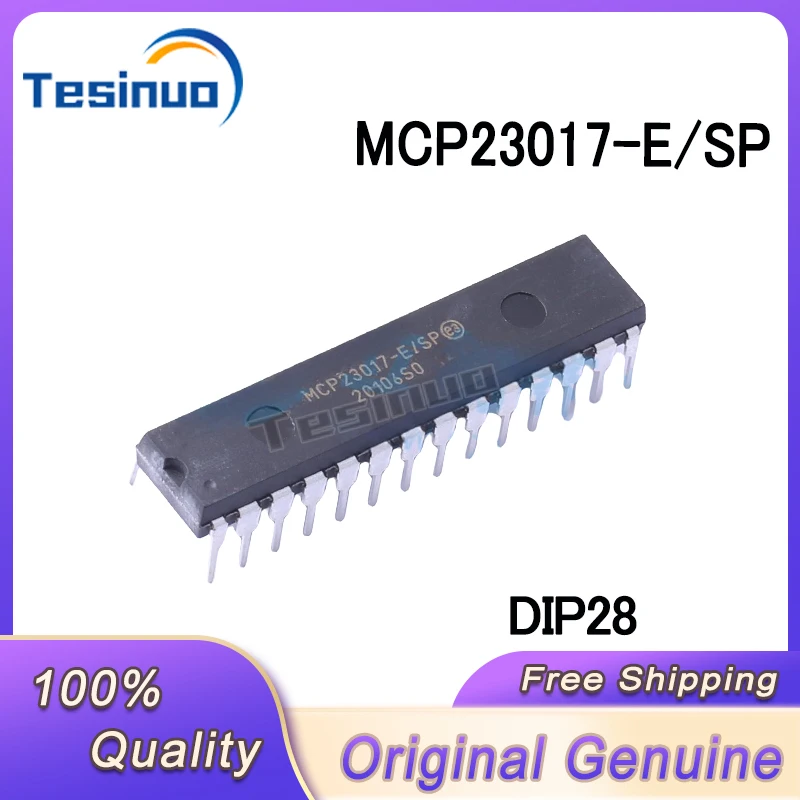 5/PCS New Original MCP23017-E/SP The MCP23017 controller is directly inserted into the DIP-28 expander chip In Stock