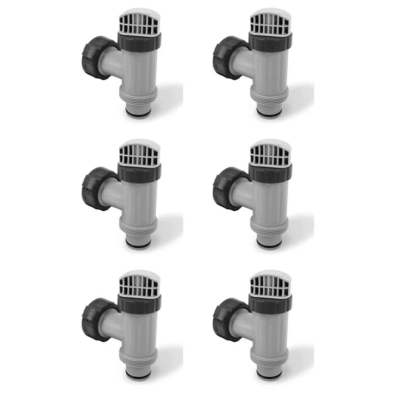 T22C 6X Plunger Valve Compatible For Intex Pool Parts, On/Off Plunger Valve For Above Ground Pool Filter Pump