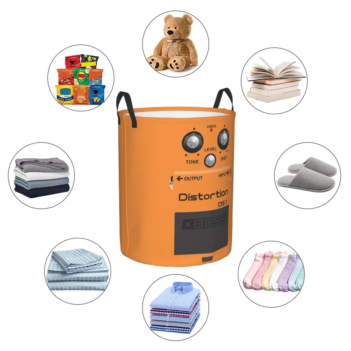 Boss Overdrive Bluesbreaker Guitar Pedal Foldable Laundry Baskets Dirty Clothes Toys Storage Basket Home Organizer Box - view 2