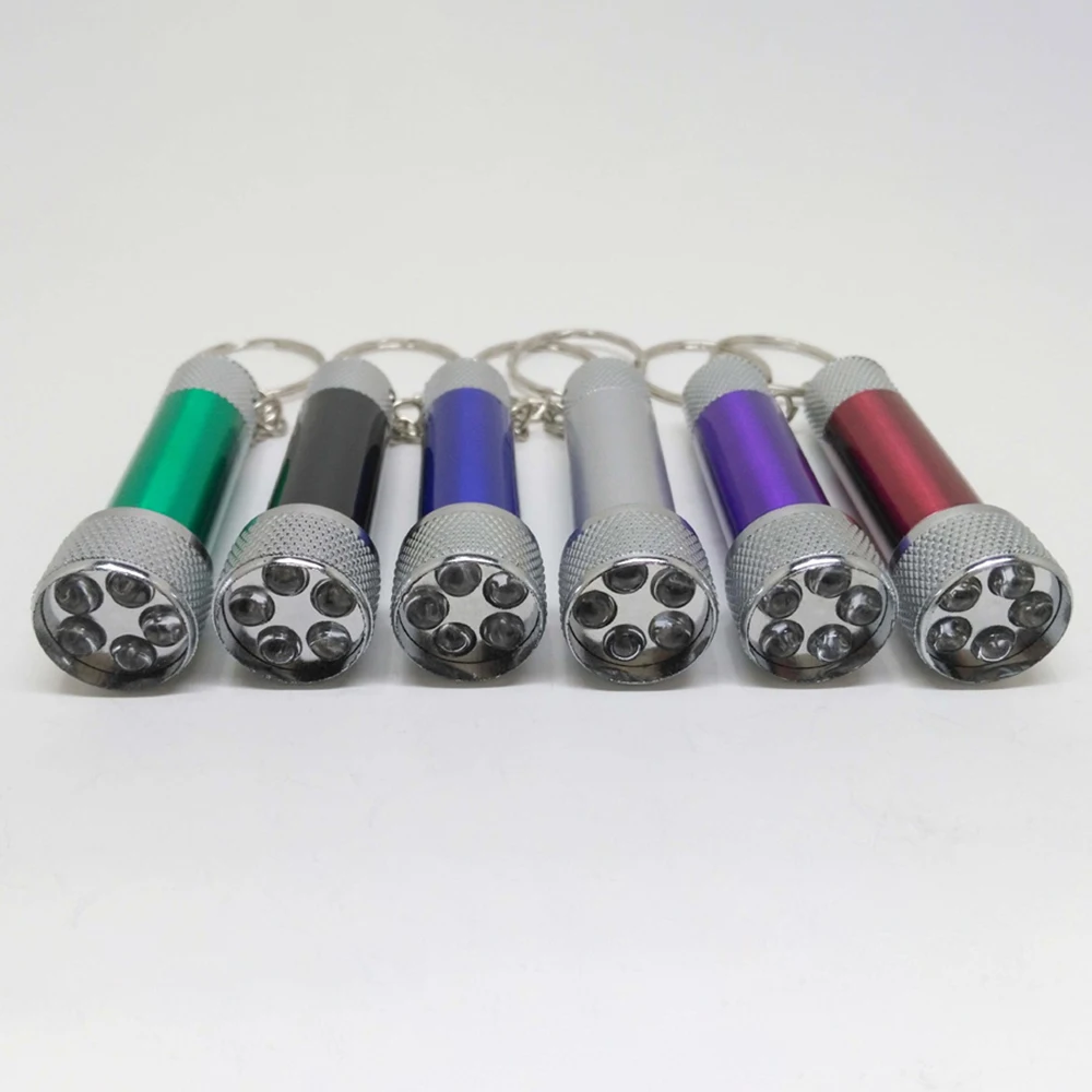 5LED Mini Flashlight Keychain Light Outdoor Camping Hiking Walking Portable Pocket Hand Torch Aluminum Alloy LED Flashlight