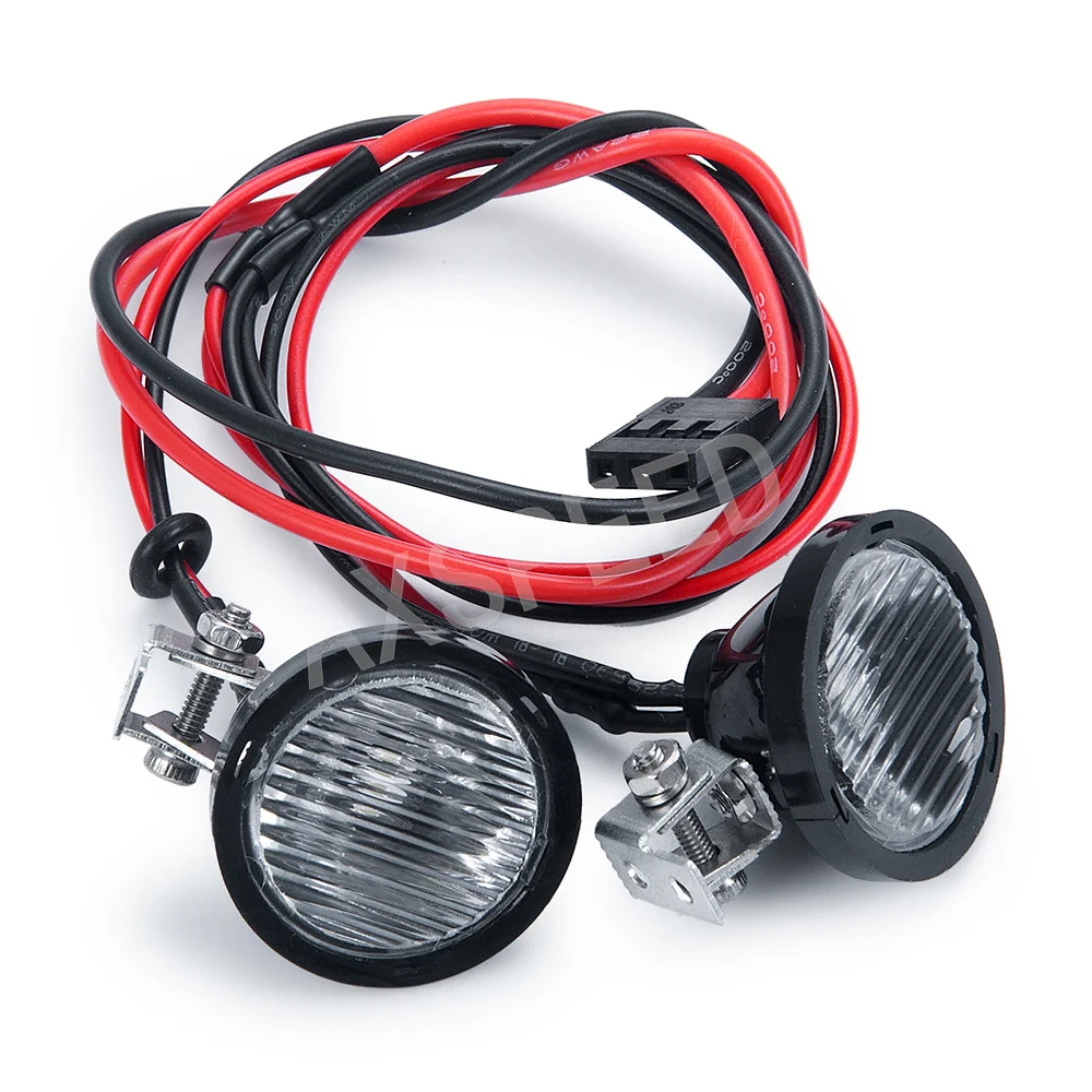 AXSPEED 1 par de luces LED para coche teledirigido, foco para TRX4 TRX6 Axial SCX10 Wraith 1/10, piezas de coche trepador de control remoto