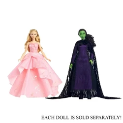 Original Mattel Barbie Wicked Deluxe Glinda Elphaba Fashion Dolls for Girls Articulated Toys Top Brand Christmas Birthday Gifts
