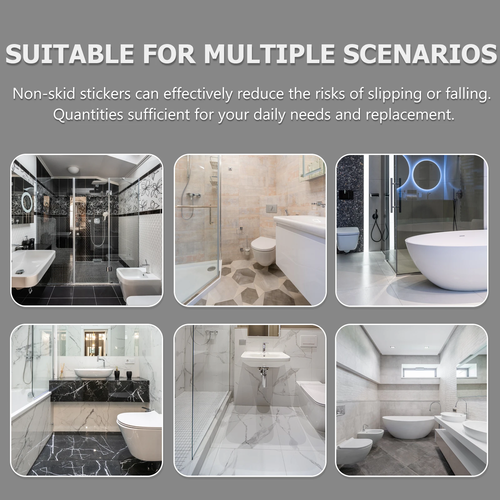 

Non-slip Stickers Bath Shower Grip Anti-slip Antislip Tape Bathroom Applique