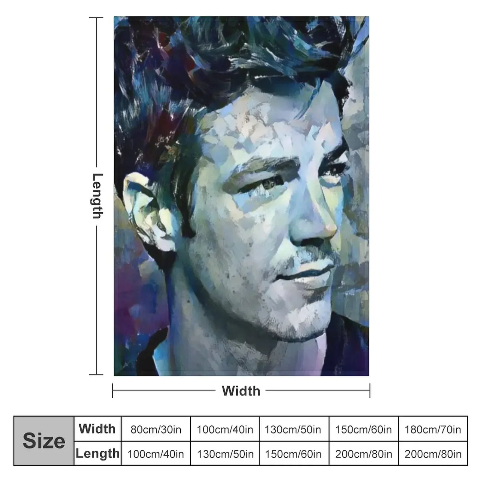 Grant Gustin Portrait Painting Throw Blanket Vintage christmas gifts Blankets