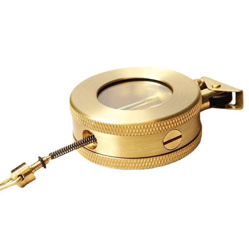Vintage Style Round Brass Gas Lighter with Transparent Fuel Gauge Oil-Filling Cigarette Lighter Gifting and Collection