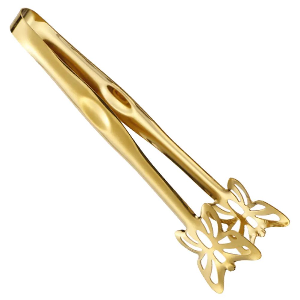 

Stainless Steel Bread Tongs Kitchen Tools Bakery Cake Clamps Reusable Food Clips Lightweight Long Handle