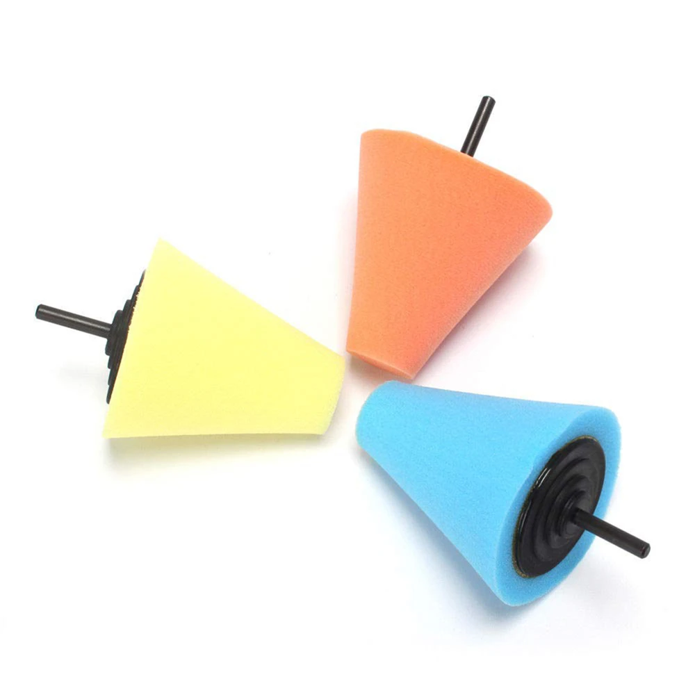 Car Polishing Sponge Pad Tapered Detail Polishing Sponge Wheel Ball Polishing Cone Set Car Hub Buffing Sponge Polishing Kit