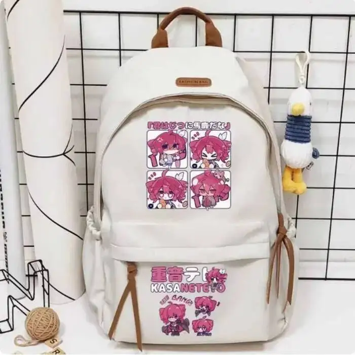 

Kasane Teto Schoolbag Backpack High-Capacity Shoulder Bag Cosplay Student Teenager Gift B2165 Anime