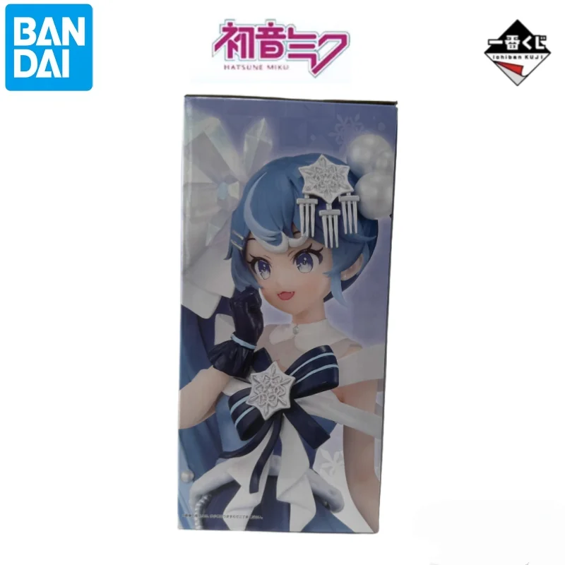 

В наличии Bandai, оригинальная Ichiban Kuji Hatsune Miku Snow Miku, экшн-фигурка, модель куклы, новинка, в упаковке, персонажи аниме, гараж