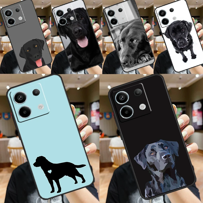 Black Labrador Dog Case For Xiaomi Redmi Note 11 9 10 12 13 Pro Plus 9S 10S 11S 12S Remdi 13 12 C 9C 10C Cover