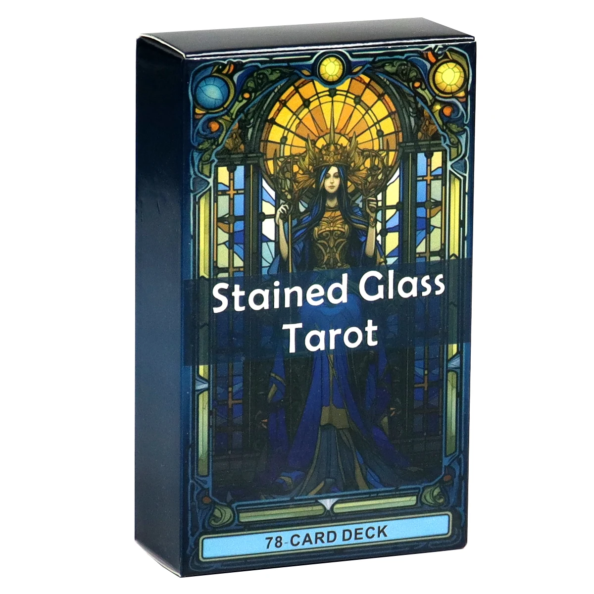 Complete Stained Glass Tarot Deck Cards 10.3x6cm For Family Party High Quality Fortune Telling Divination Tarot Cards Deck Game