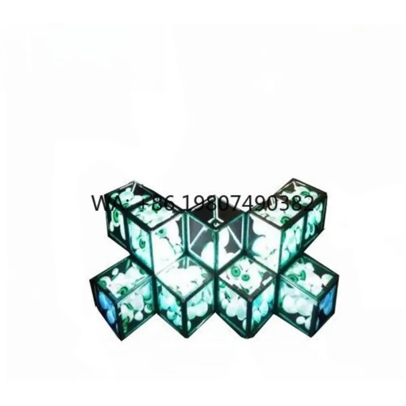 3D Flexible Curved LED Display DJ Booth Full Color Screen For Bar KTV Nightclub Stage Decoration