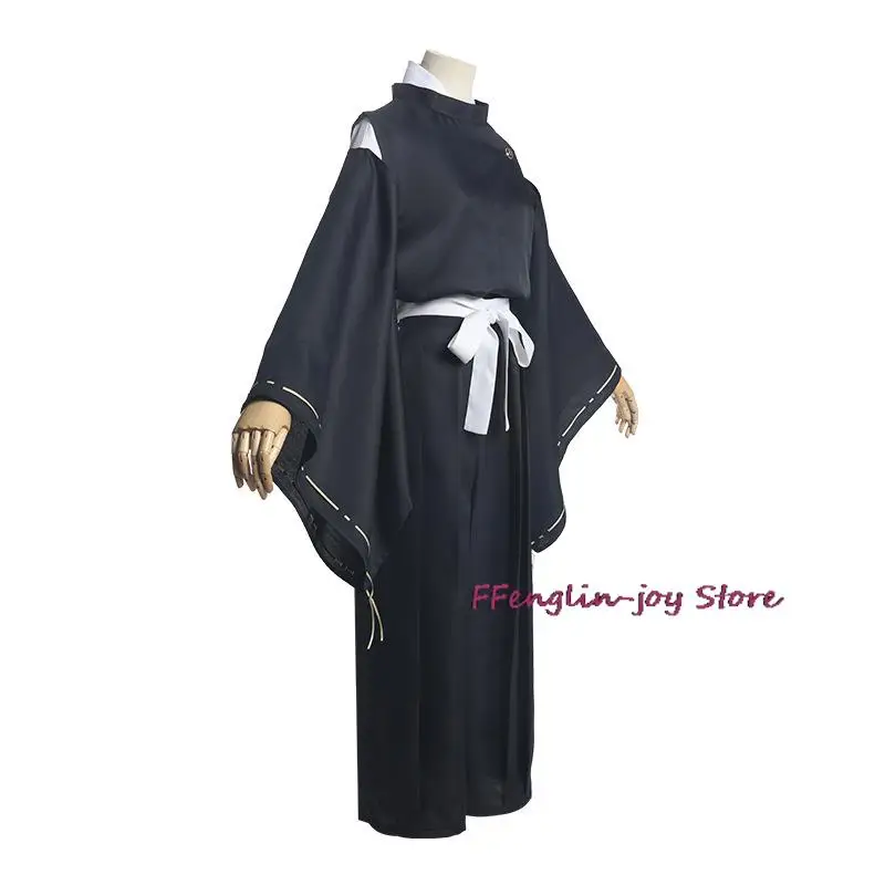 Anime Kamo Noritoshi Osplay Costume Wig Black Samurai Uniform Kendo Pants Japanese Clogs Man Halloween Party Suit