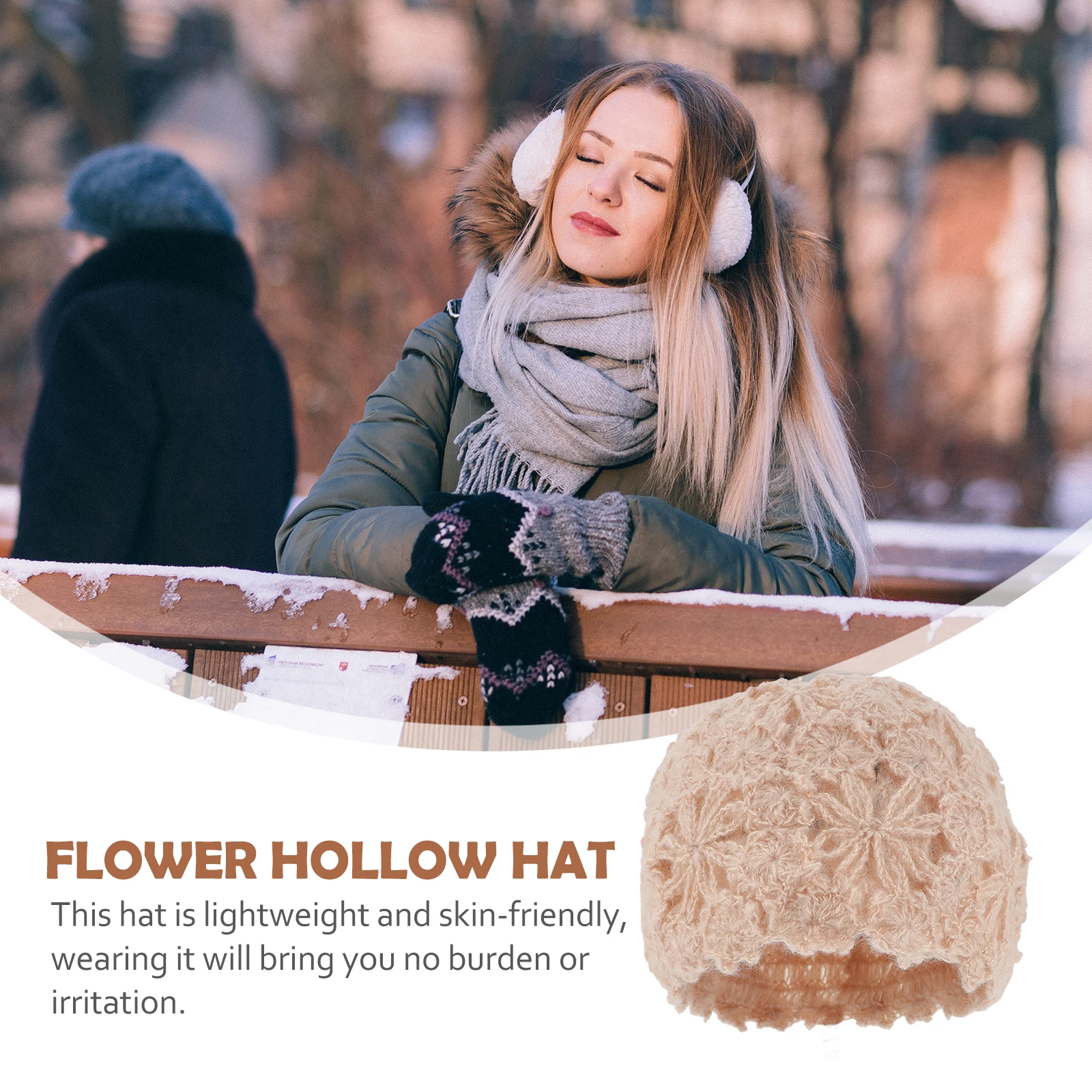 

Baotou Warm Knitted Hat Women Hats Fashion Beret for Women’s Stylish Loose Woman