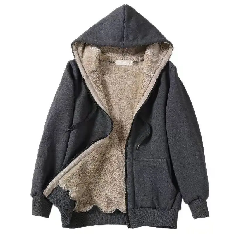 Cappotti caldi invernali in Cashmere da donna Parka spesso cappotto caldo con cappuccio giacca da donna Parka invernale giacca Basic abbigliamento