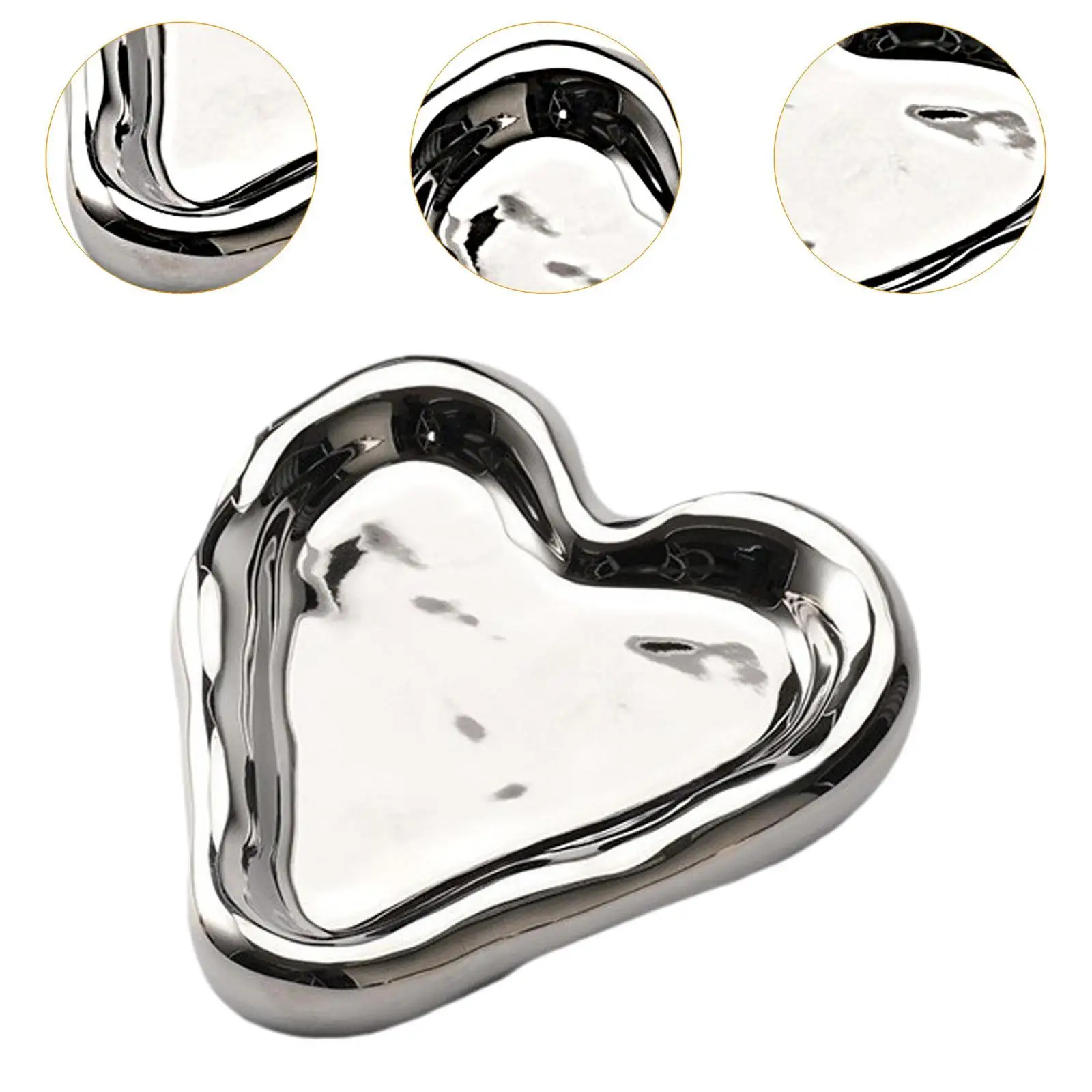 Jewelry Dish Heart Shaped Vanity Decorative Heart Shape Jewelry Storage Tray