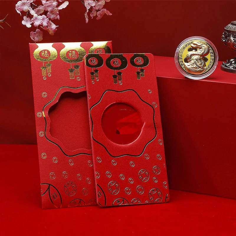 2025 Snake Spring Gold Foil Commemorative Coin Red Envelope Chinese Spring Festival Lucky Money Pockets New Year Gifts