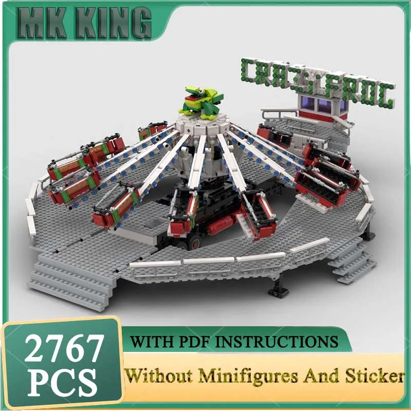 

City Street View Model Moc Building Smile Fairground Ride Model Bricks Technology Blocks Assembly Gift Birthday Toys DIY Sets