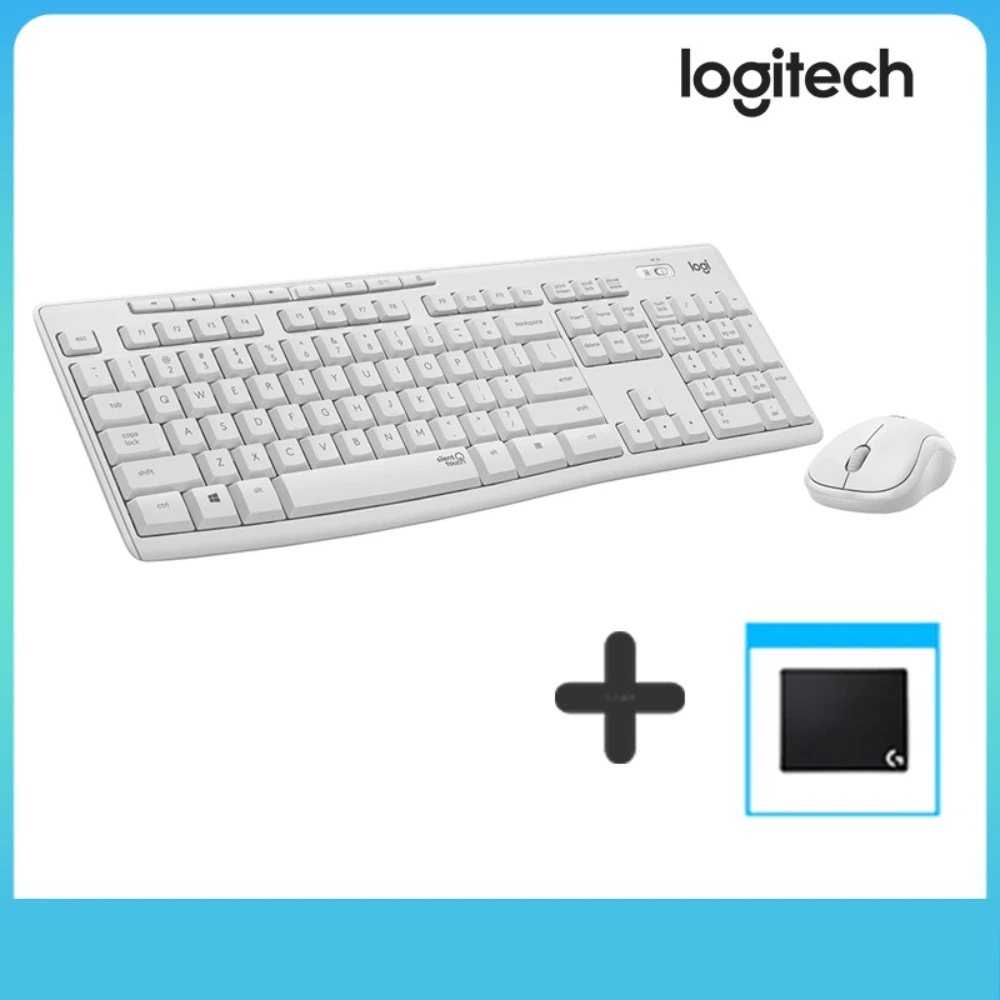 

Logitech Keyboard and Mouse Set for Desktop Computer, Home Office, Portable Gaming and E-sports Logitech MK295 Black + Mouse Pad