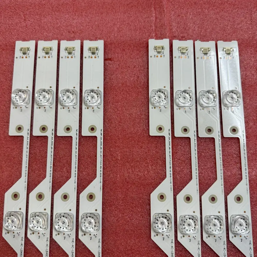 

8pcs/set LED Strip For TV TCL L48P1S-CF L48P1-CUD 48P1CFS LVF480ND1L B48A858U 4C-LB4804-ZM1 ZM01J GIC48LB14_3030F2