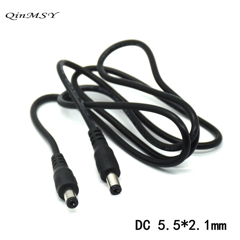18AWG DC Power Plug 5.5 x 2.1mm Male To 5.5 x 2.1mm Male CCTV Adapter Connector Cable 12V 10A Power Extension Cords 0.3m-5m