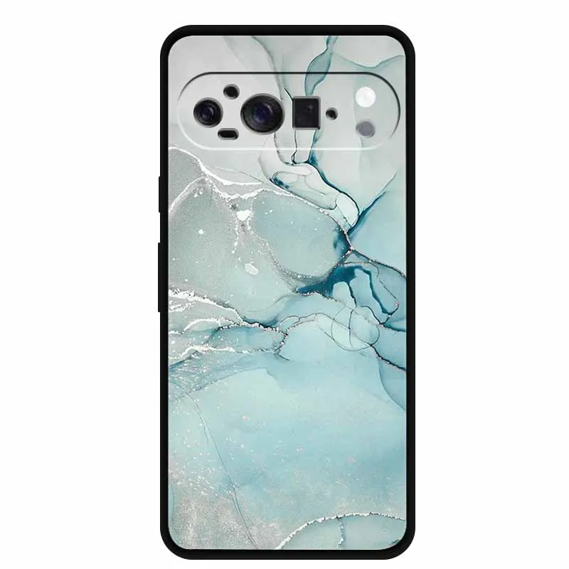 لجوجل بيكسل 10 برو غطاء رخامي ل Pixel10 برو سيليكون حافظة هاتف من البولي يوريثان الفقرة حافة سوداء الظهر لينة حامي هدية جرلي كابا