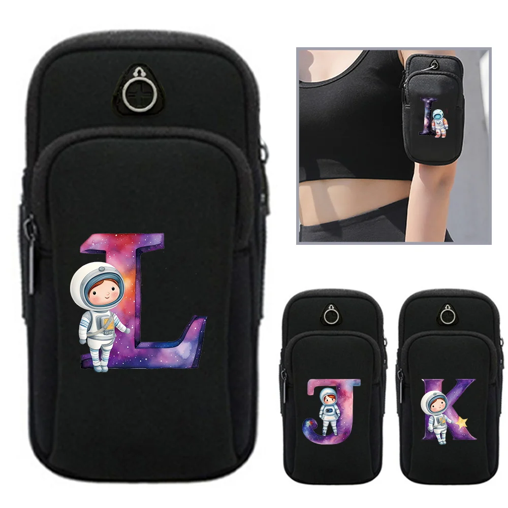 

New Models Sports Arm Bag Astronaut Letter Series Waterproof Dustproof Breathable with Headphone Jack Mobile Storage Bags