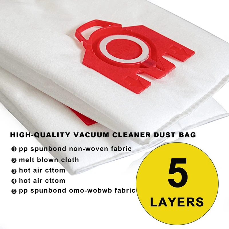 20 pacote de substituição fjm 3d eficiência saco pó para miele s200, s300, s600, s4 s6 compacto c2 c1 série canister aspirador pó
