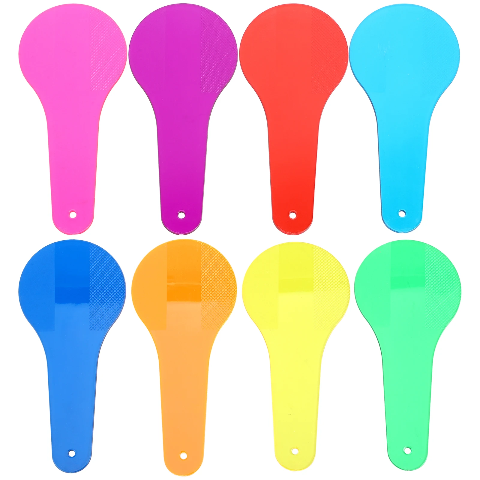 

8 Colorful Translucent Sheets Strong Thick Acrylic Round Handle Mixing Tools Colorful Film Education Resources Student Learning