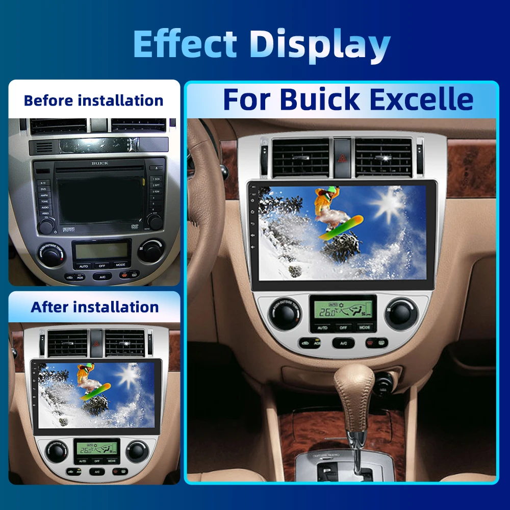 Podofo Android Car Radio for Buick Excelle 2004-2007 Wireless CarPlay Android Auto Multimedia palyer DSP WIFI GPS 2din autoradio