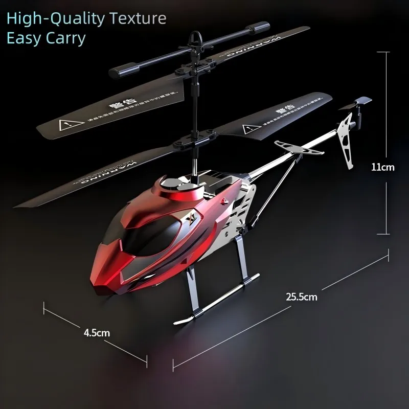 Drop-Resistant Alloy RC Helicopter Rechargeable Safe Remote Control Drone Cool Mini Children Toys The best gift for Christmas