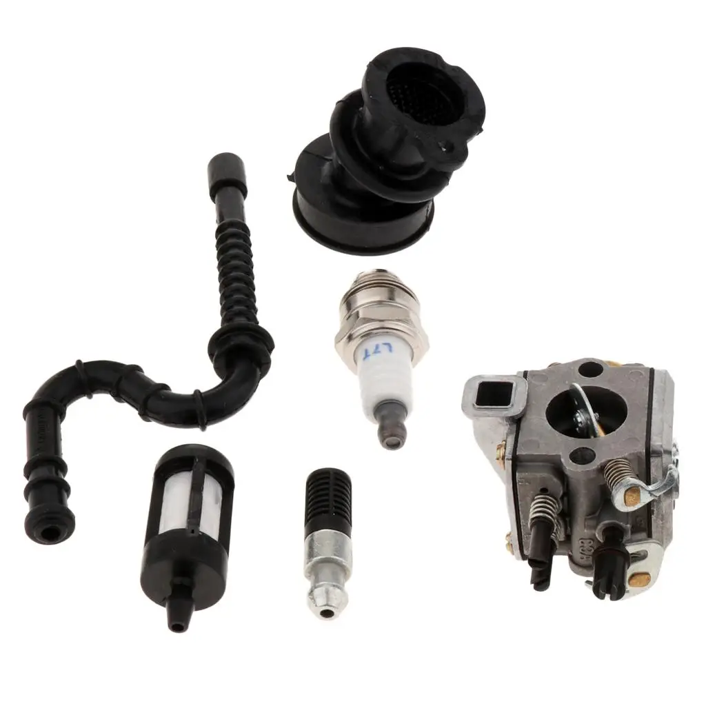 Chainsaw Replacement Parts Multicolor Metal Carburetor Spark Plug Intake Manifold Oil Filter Fuel Line for Zama C3A-S31A