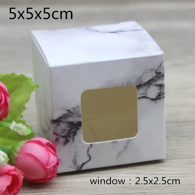 صندوق هدايا ورقي مربع مع نافذة ، تصميم رخامي ، لوازم حفل زفاف ، تغليف الحلوى ، 5x5 ، 6x6 ، 7x7 ، 8x8 ، 9x9 ، 10 × 10 ، 10 #5