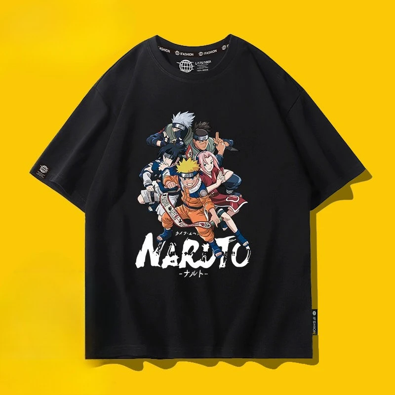Naruto Uzumaki Naruto Uchiha Obito Cartoon Niedliches Kurzarm-T-Shirt für Teenager, Persönliches, Stilvolles Design, Bequem und Atmungsaktiv, Halbarm – Detail 2