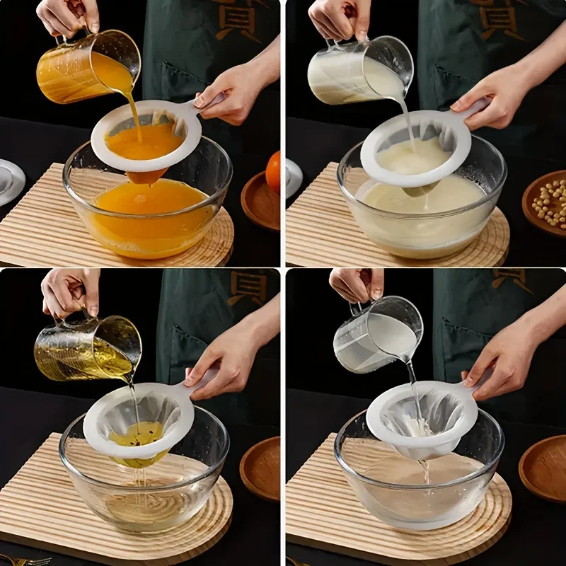 مجموعة فلاتر زجاجية مكونة من 3 قطع - مقاسات شبكية 100/200/400 للقهوة والشاي والعصير وحليب الصويا ونبيذ الأرز - متينة وسهلة التنظيف وقابلة لإعادة الاستخدام #4