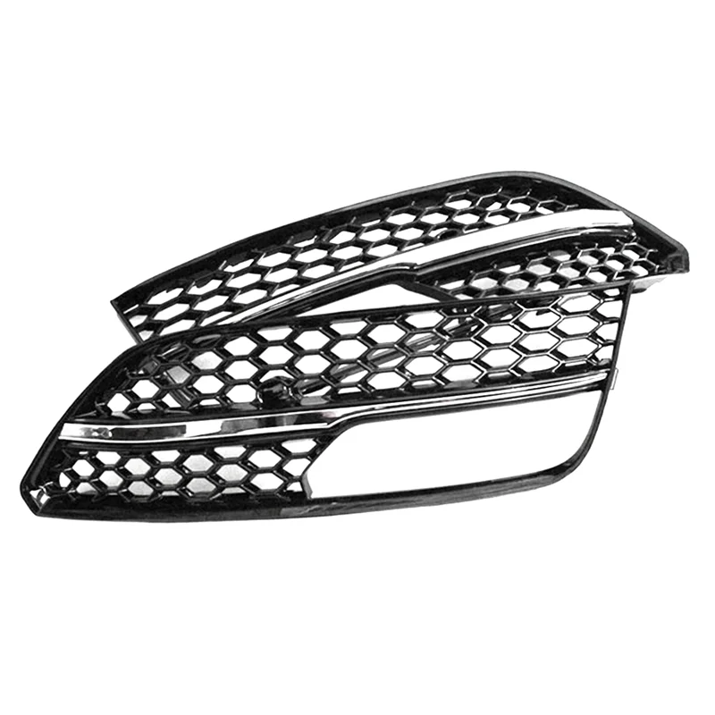 

Honeycomb Mesh Style Front Bumper Fog Lamp Cover Grills Fog Light Grille for Audi A3 Hatchback 2013-2016 Black &